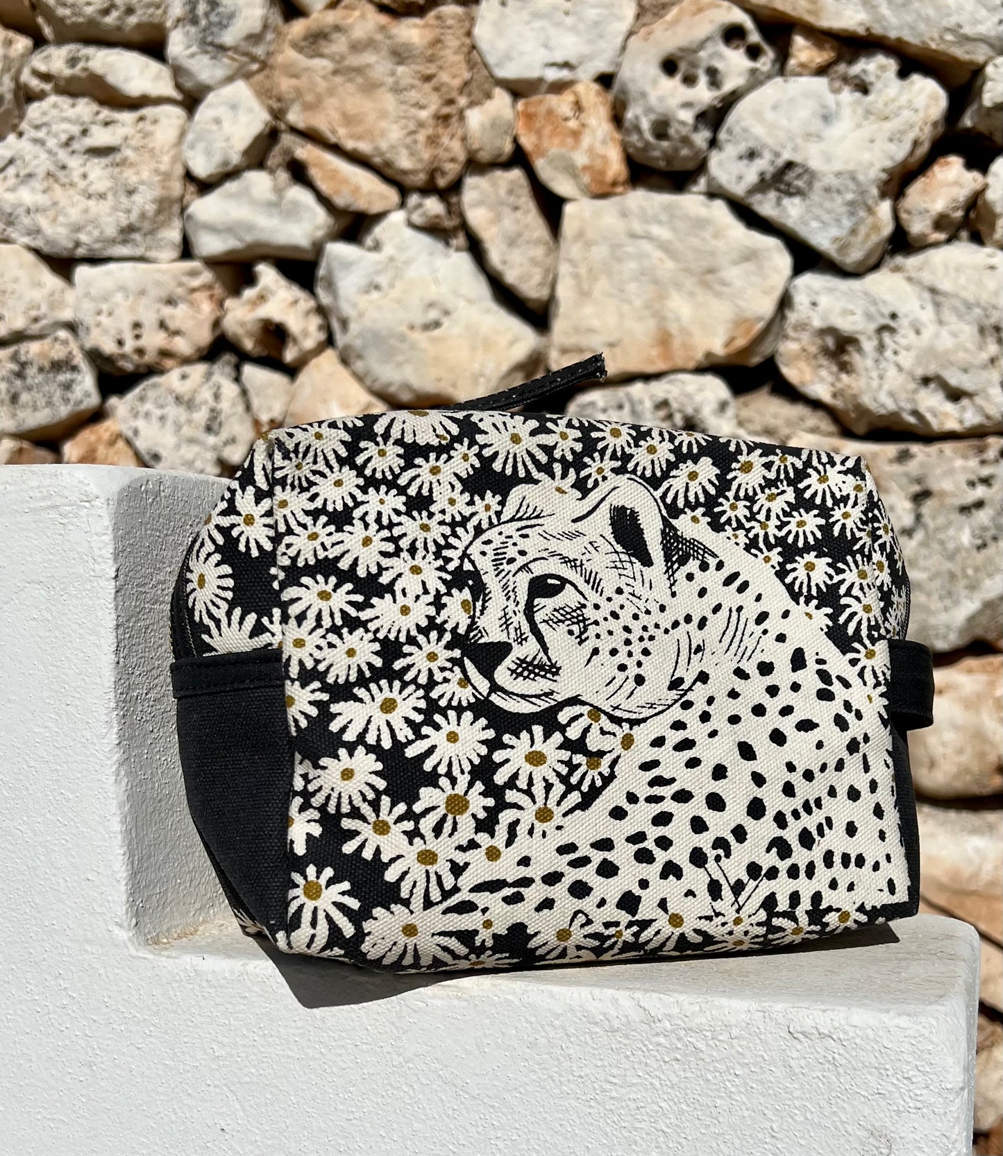 Toiletry Bag - Leopard Black