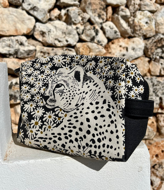 Toiletry Bag - Leopard Black