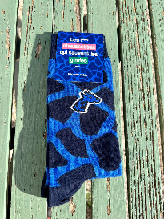 Socks - Giraffe Blue