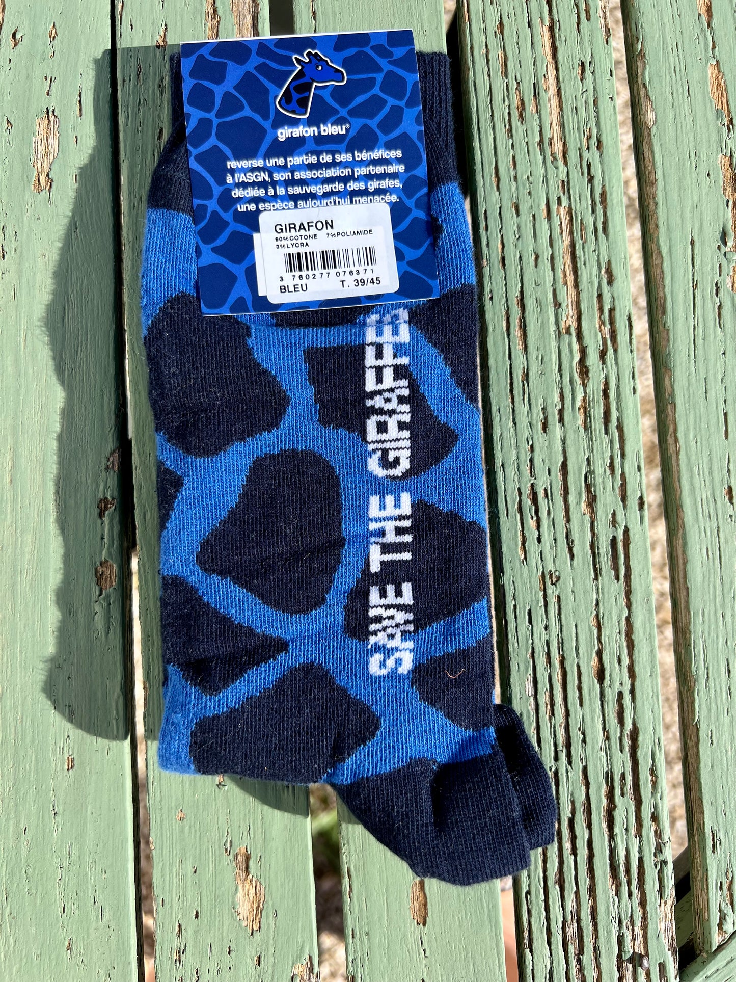 Socks - Giraffe Blue