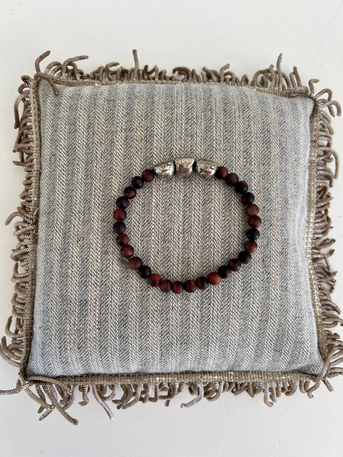 Bracelet Homme - 3 Pépite Marron