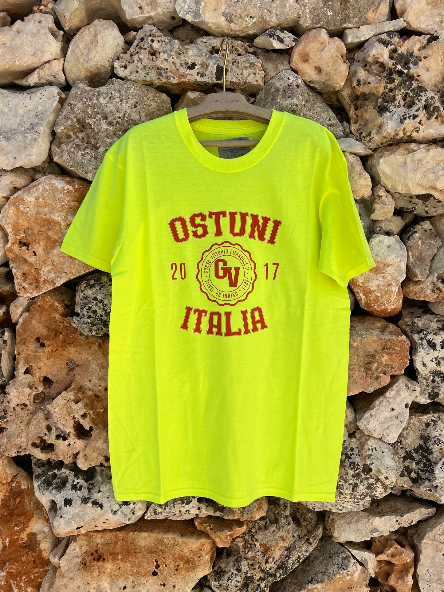 T-shirt - Jaune Fluo Team Ostuni Unisexe