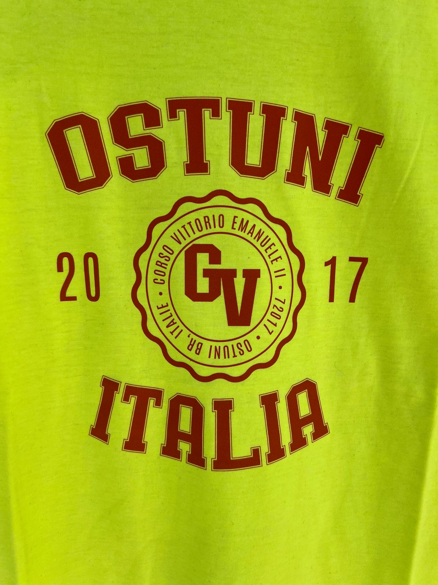 T-shirt - Jaune Fluo Team Ostuni Unisexe