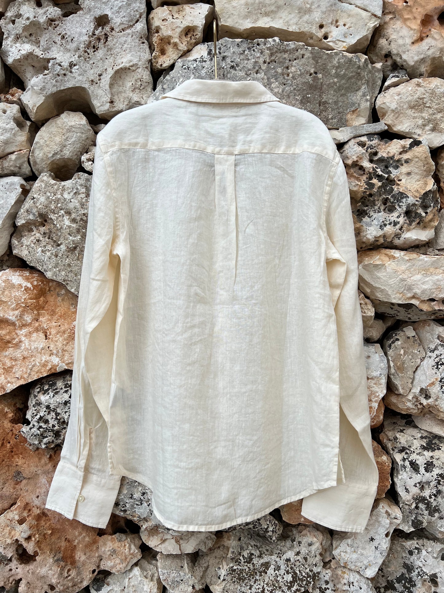 Shirt women - Burrer Cream Long Sleeve Linen