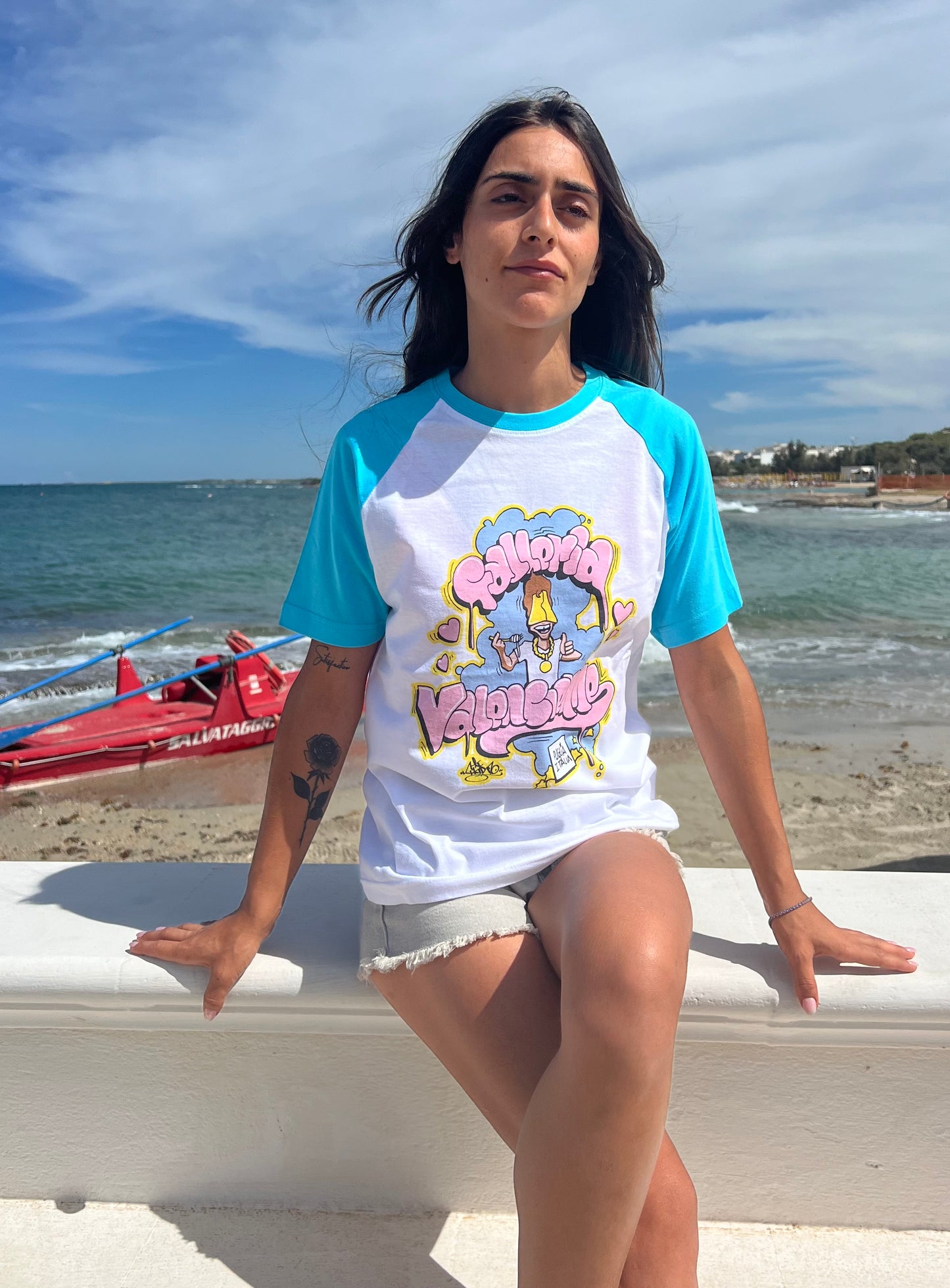 T-shirt - T-Kid 170 x Galleria Valencienne - Bleu Ciel