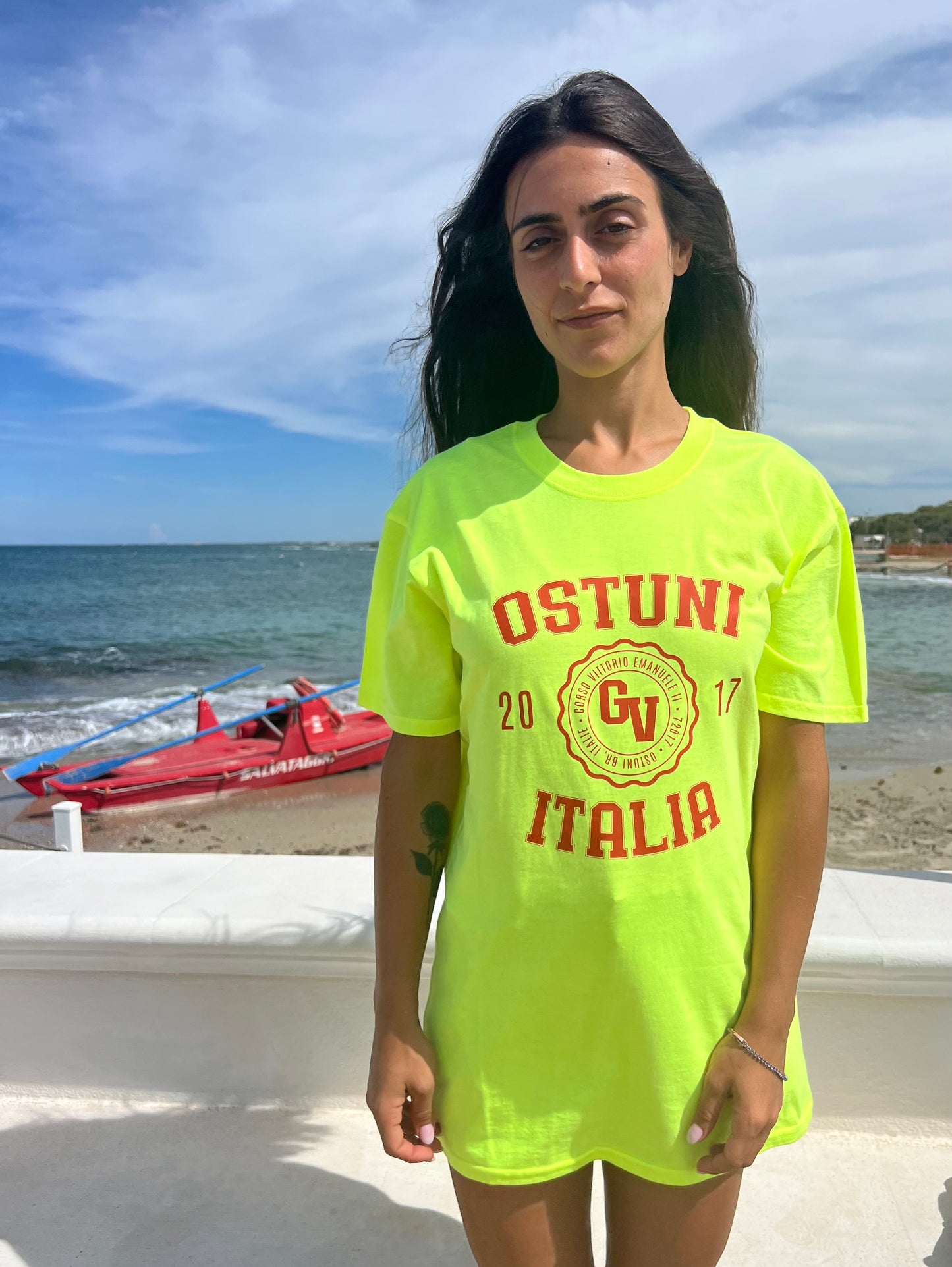 T-shirt - Jaune Fluo Team Ostuni Unisexe