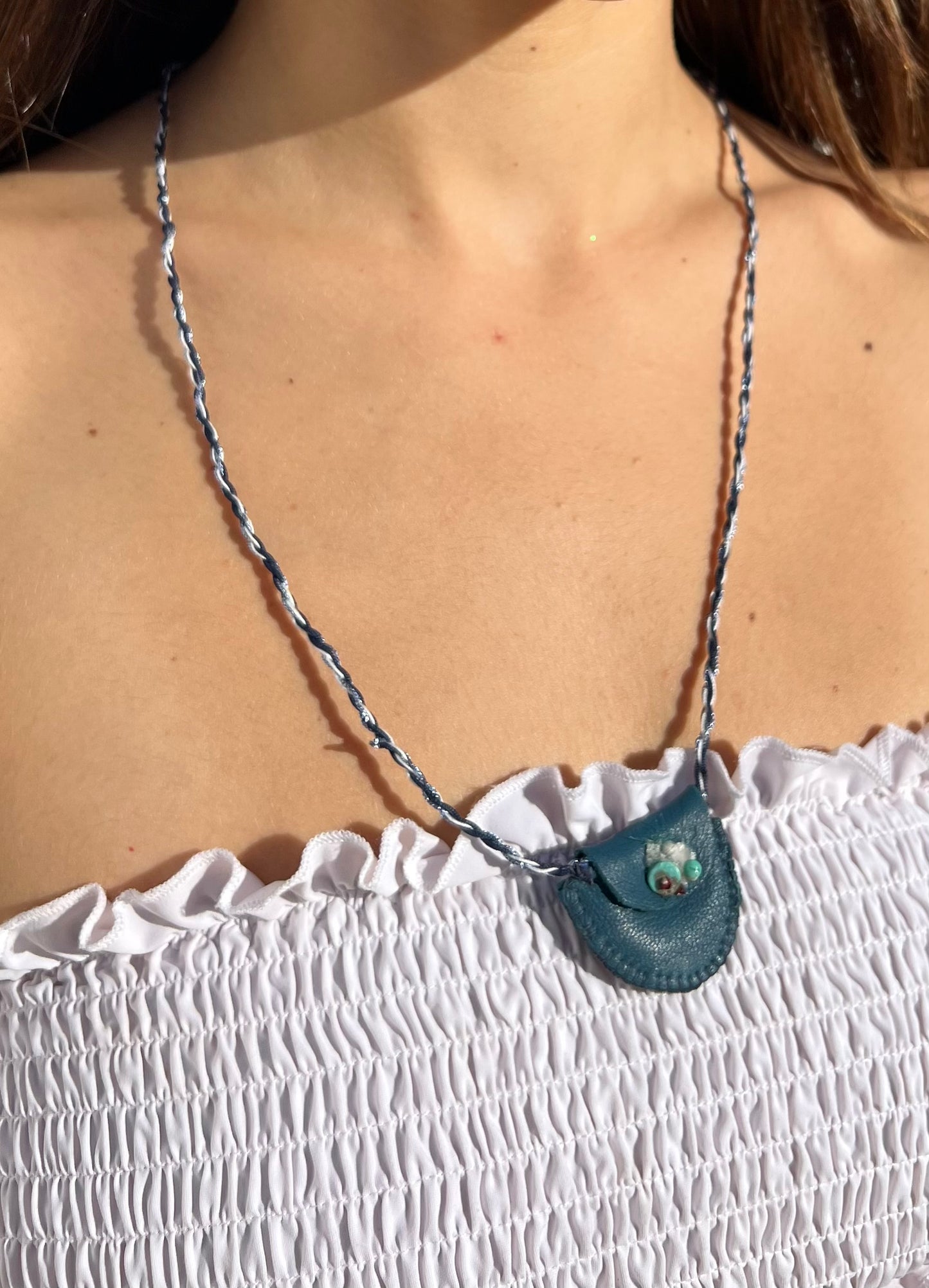 Necklace - Adjustable Sacchetto Necklace Duck Blue