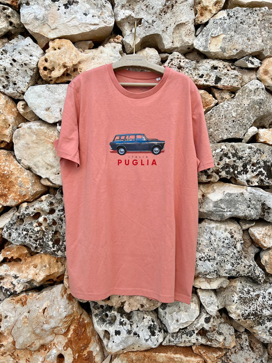 T-shirt - Old Pink Classic Fiat 1100 x Paragon Unisex