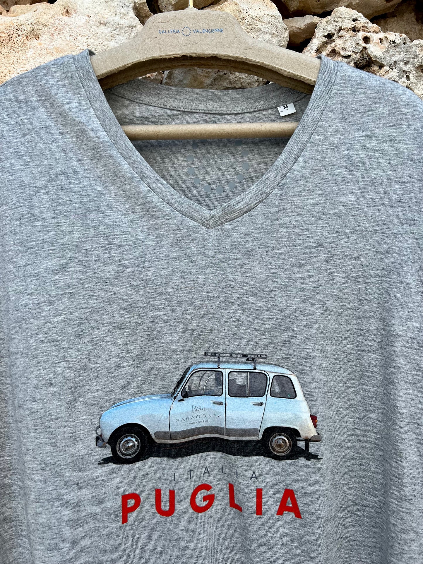 T-shirt - Grigia Classic 4 Elle Car (scollo a V) unisex