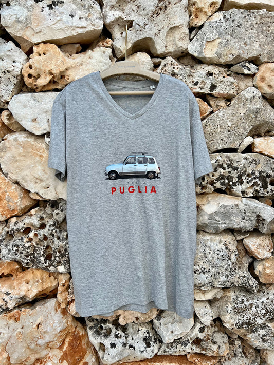 T-shirt - Grigia Classic 4 Elle Car (scollo a V) unisex