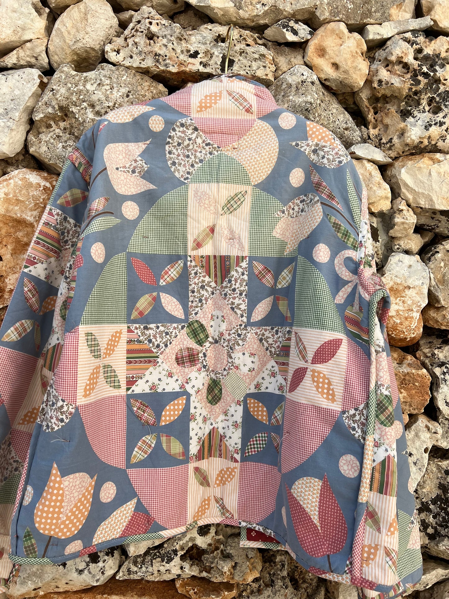 Jacket - Quilted Long pastel  Patchwork 1