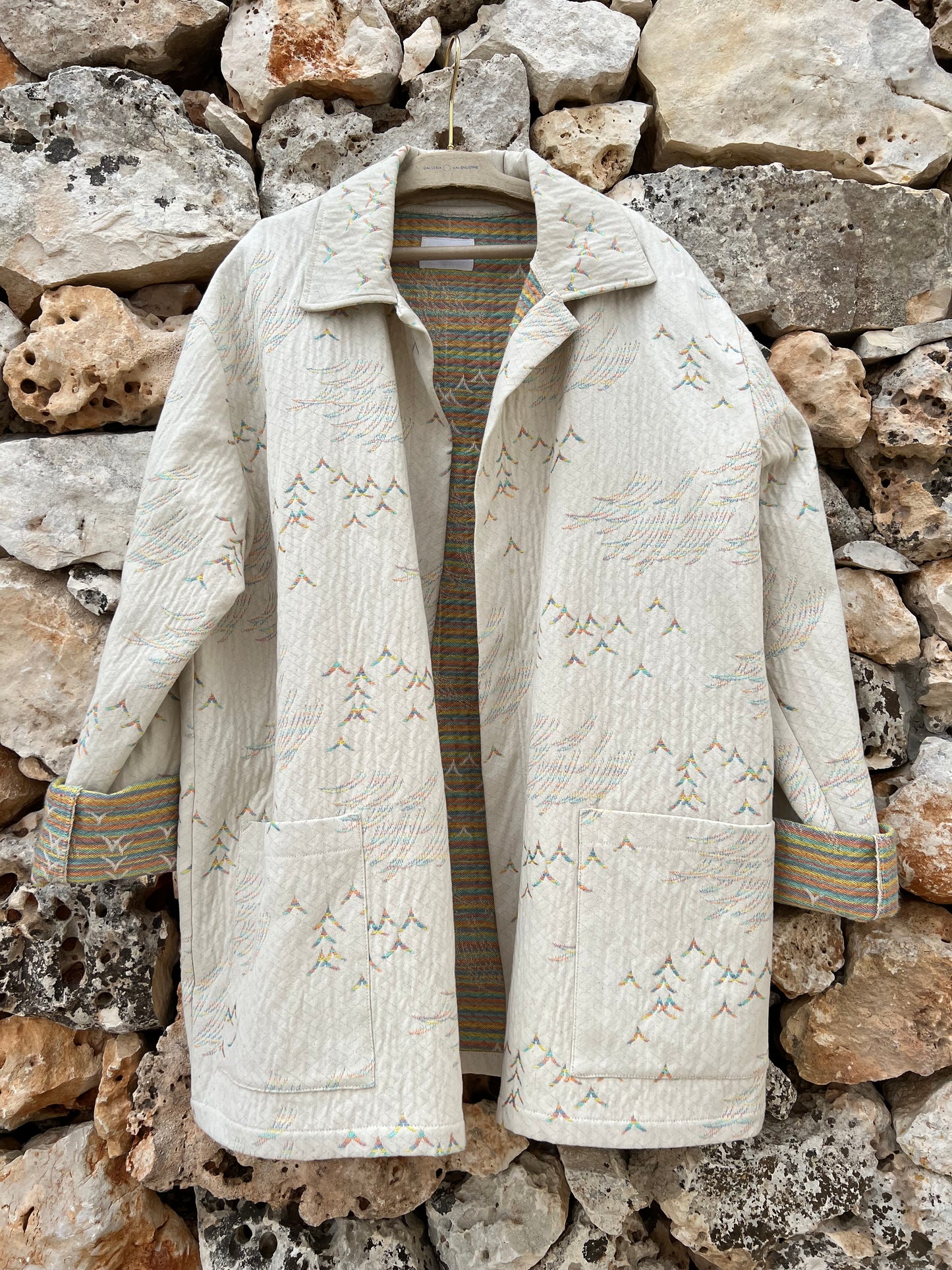 Veste Femme - Beige &amp; Arc-en-ciel - Nuagy