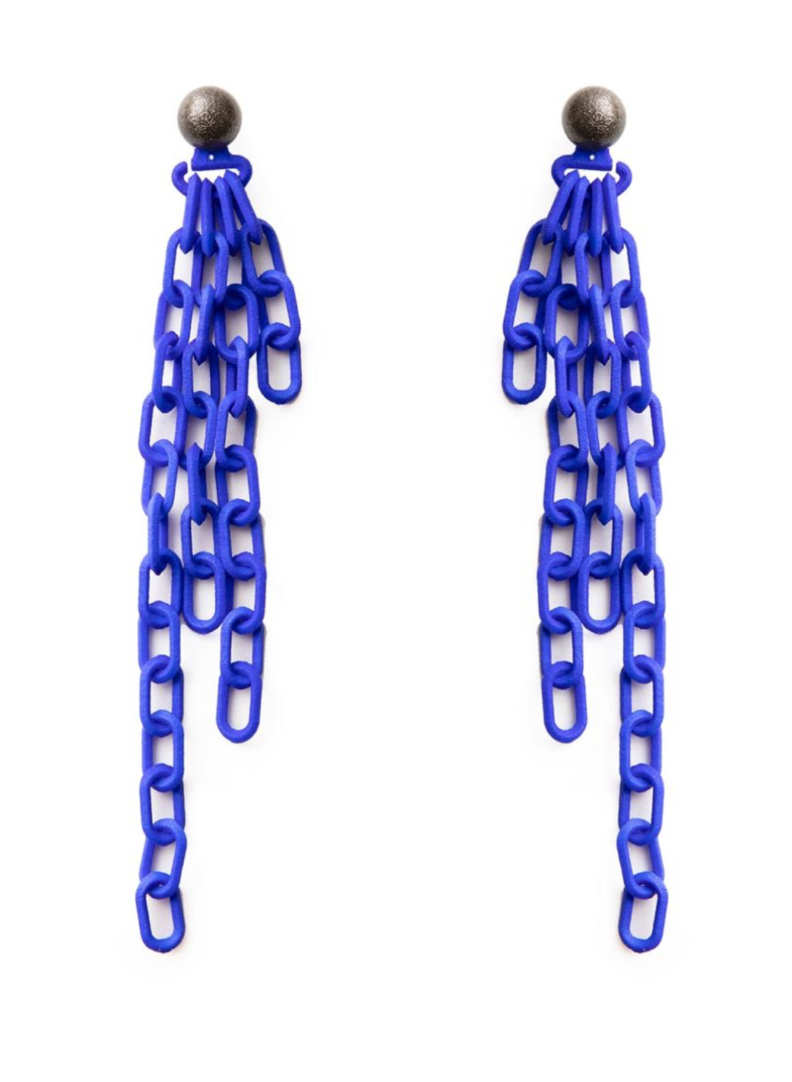 Earrings - Chained earrings Electric Blue