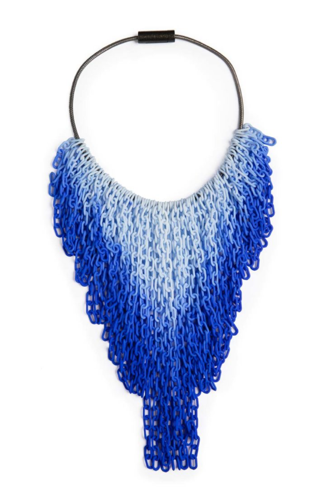 Necklace - Chained Electric blue