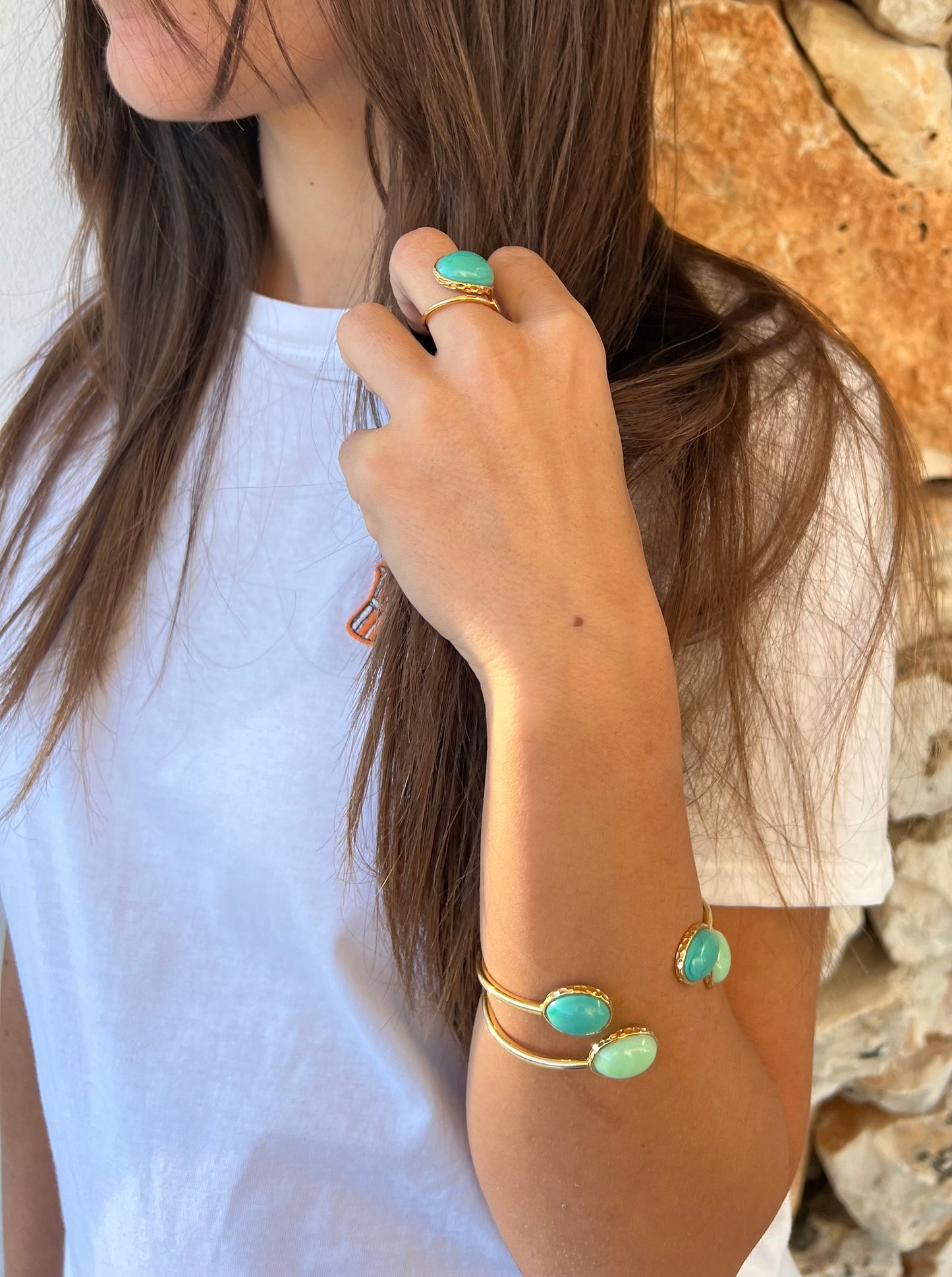 Ring - Luna Jonc Turquoise