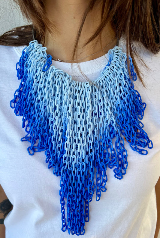 Collier - Chainé Bleu électrique