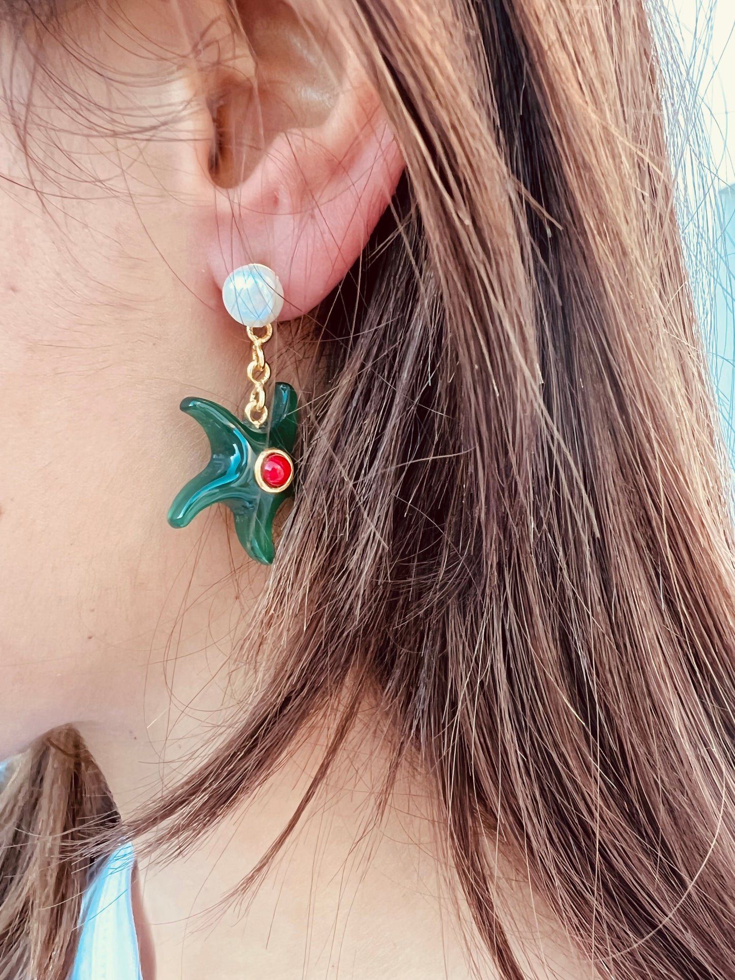 Boucles d'oreilles - Stella Marina Vert