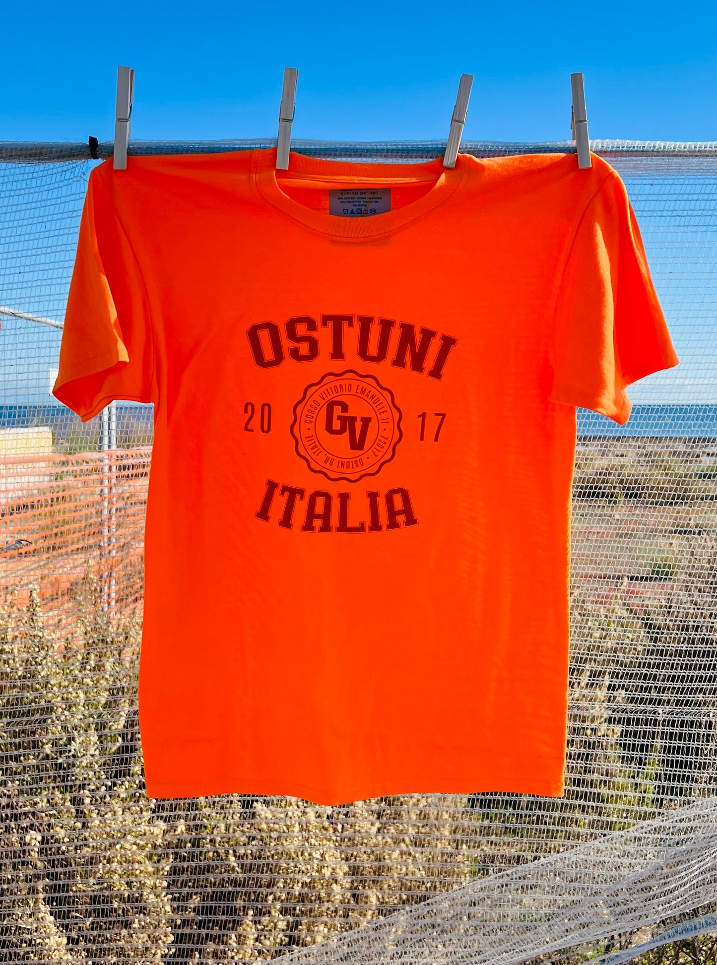 T-shirt - Orange Fluo Team Ostuni Unisex