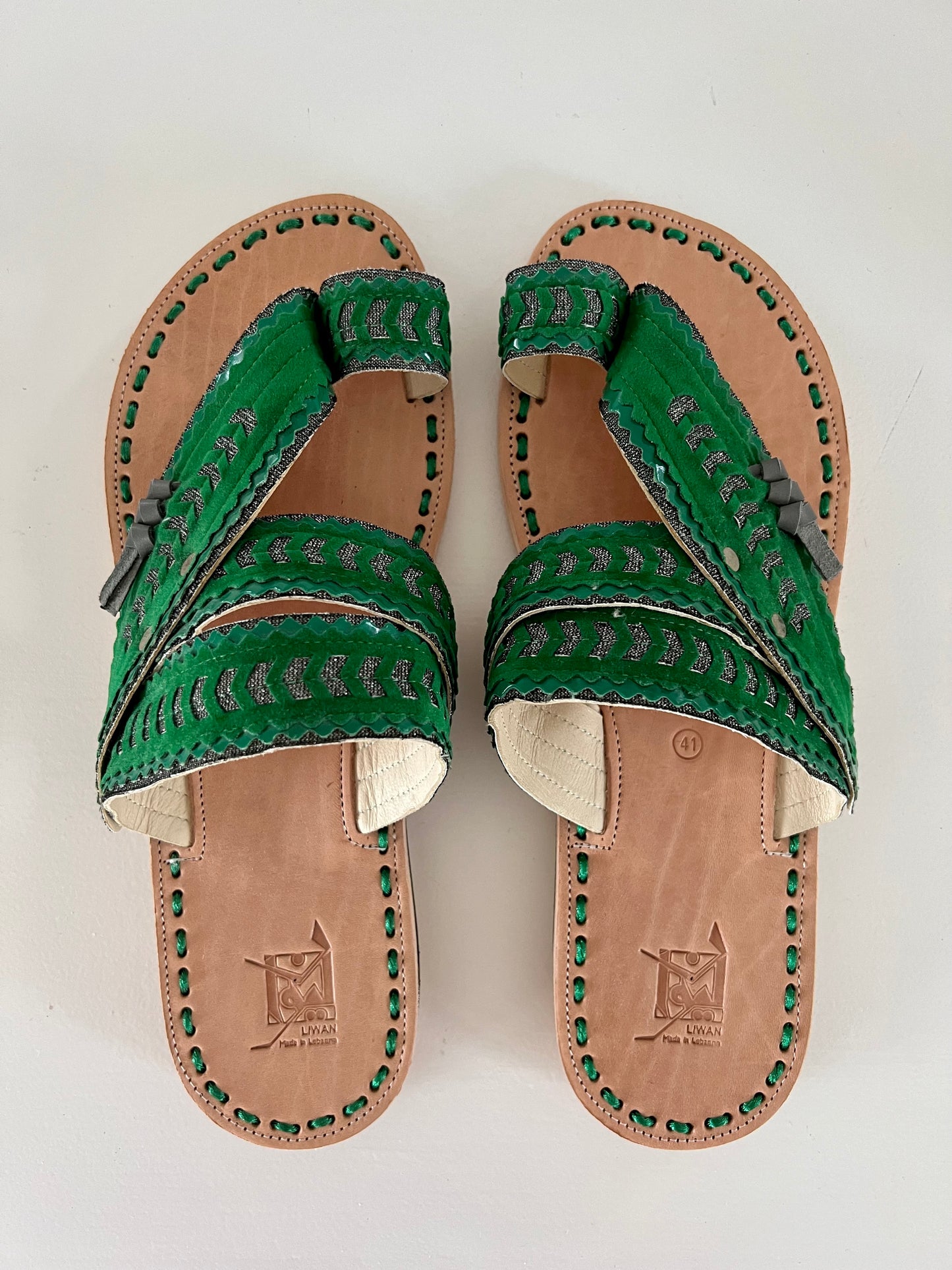 Shoes Women - Liwan Shiny Green Jinane Sandals